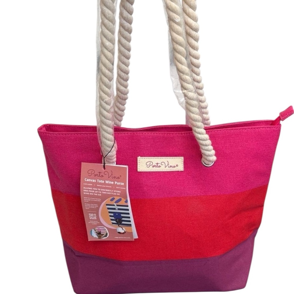 Wine Dispenser Bag PORTO VINO Insulated Wine Tote Bag 17”x 13” NWT - Picture 7 of 13